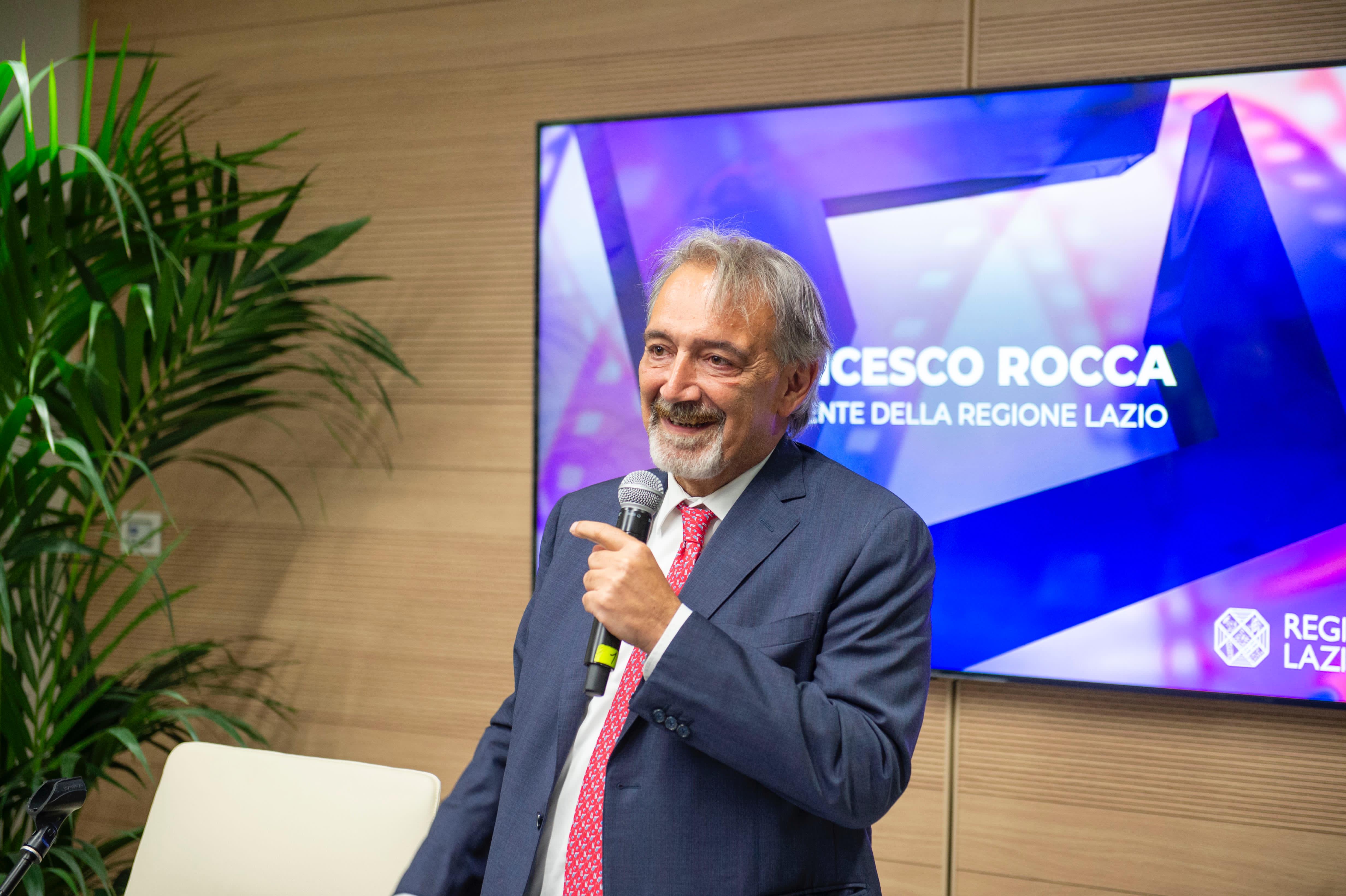 Il Presidente della Regione Lazio Francesco Rocca