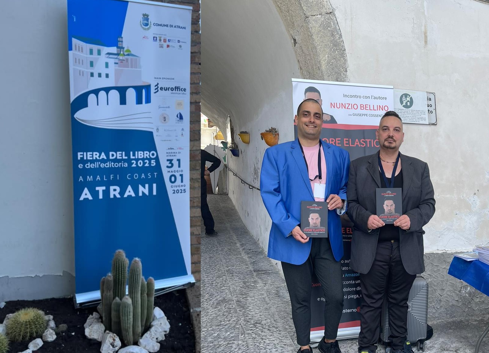 Nunzio Bellino e Giuseppe Cossentino Cuore elastico Fiera del Libro Amalfi Coast Atrani